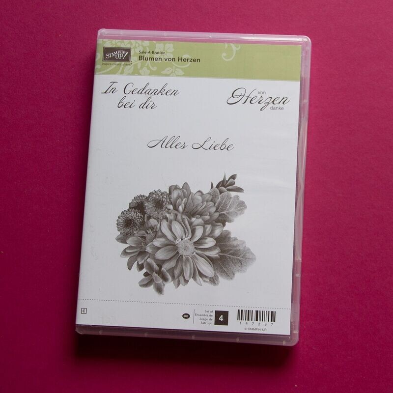 Stempelset - Blumen von Herzen