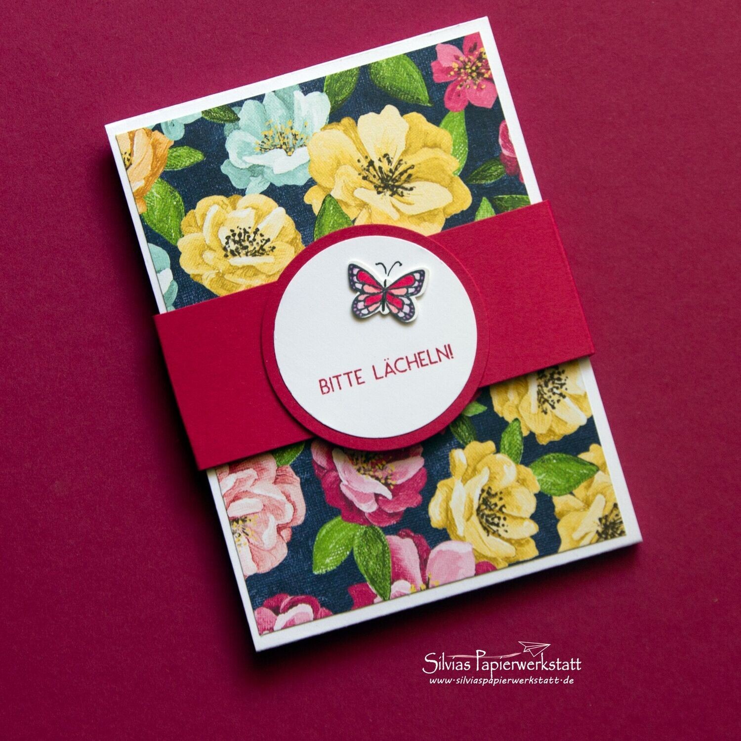 Bitte Lächeln mit Schmetterling - Leporello-Album
