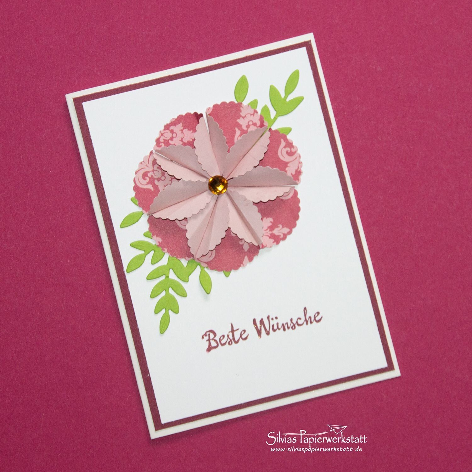 Gefaltete Blüte - Beste Wünsche
