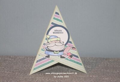Pyramidenkarte mit Weihnachtsmann Pyramidenkarte mit Weihnachtsmann