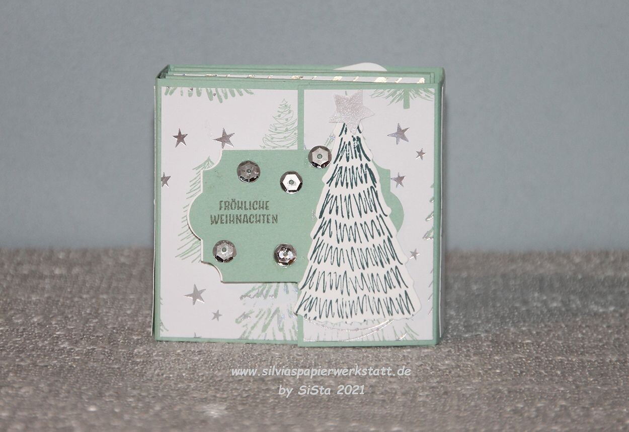 Teebeutelbüchlein - Mintgrüner Baum