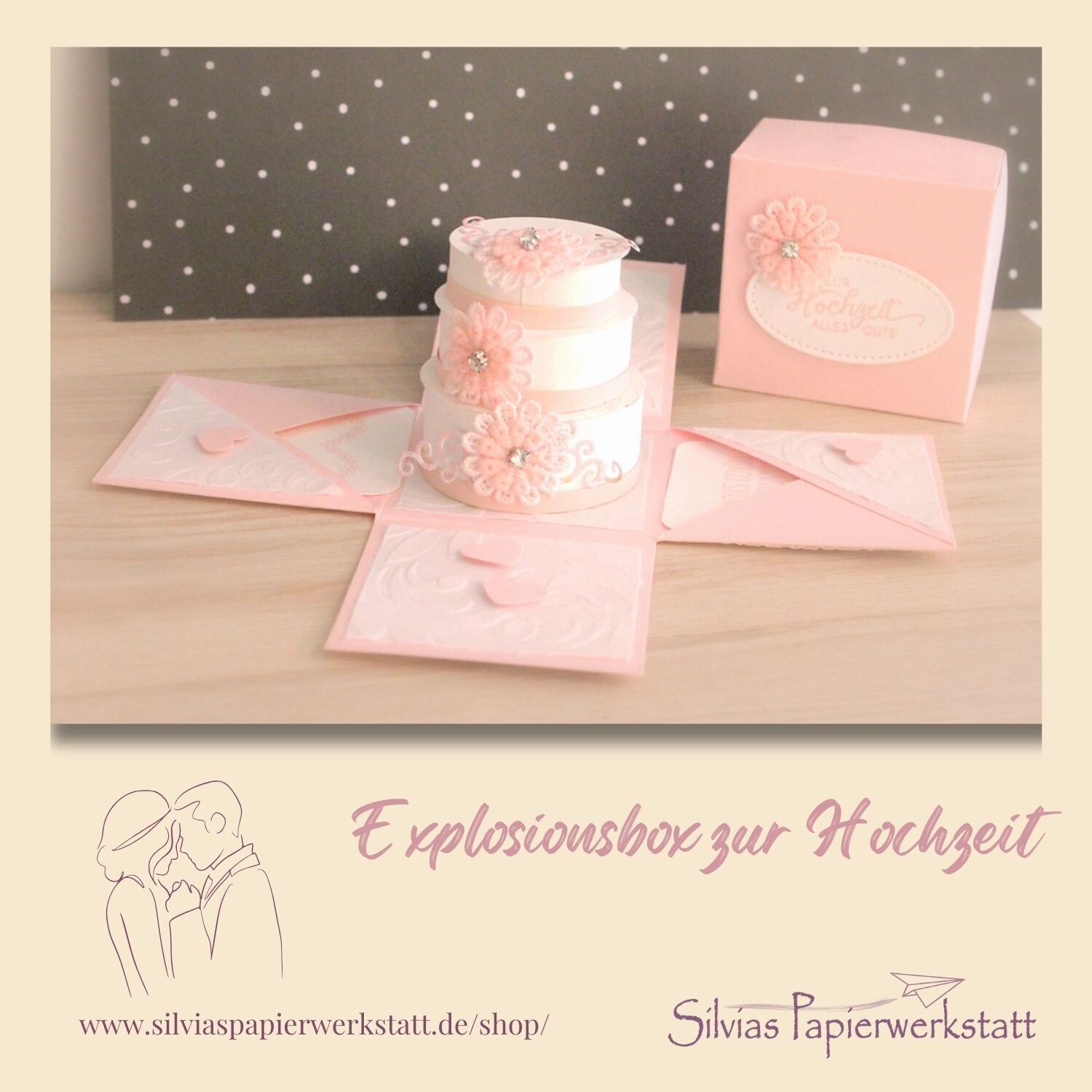 Explosionsbox zur Hochzeit - mit Torte