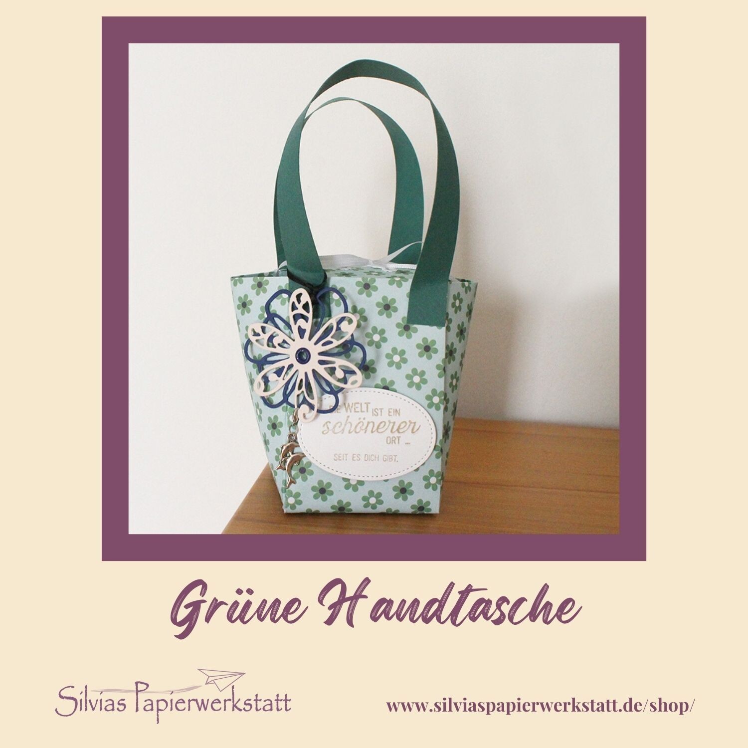 Handtasche Grün/Groß - Verpackung