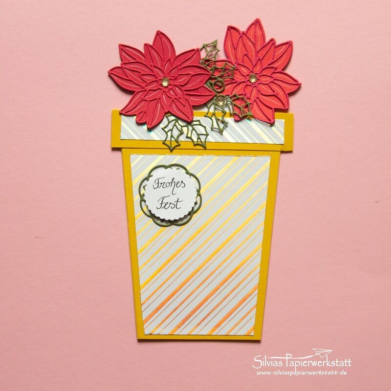 Weihnachtliche Blumentopfkarte