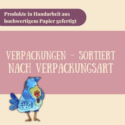 Verpackungen - sortiert nach Art
