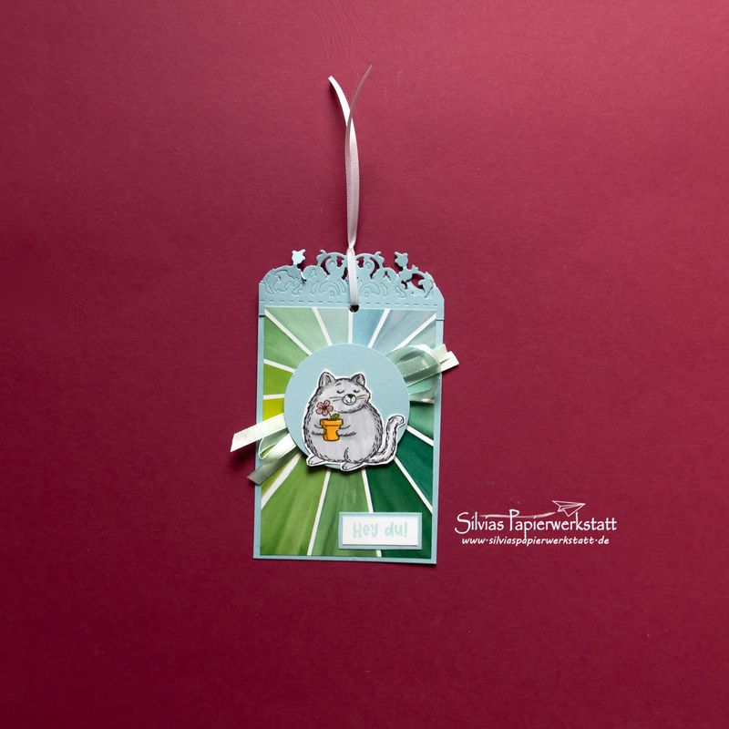 Geschenkanhänger mit Katze