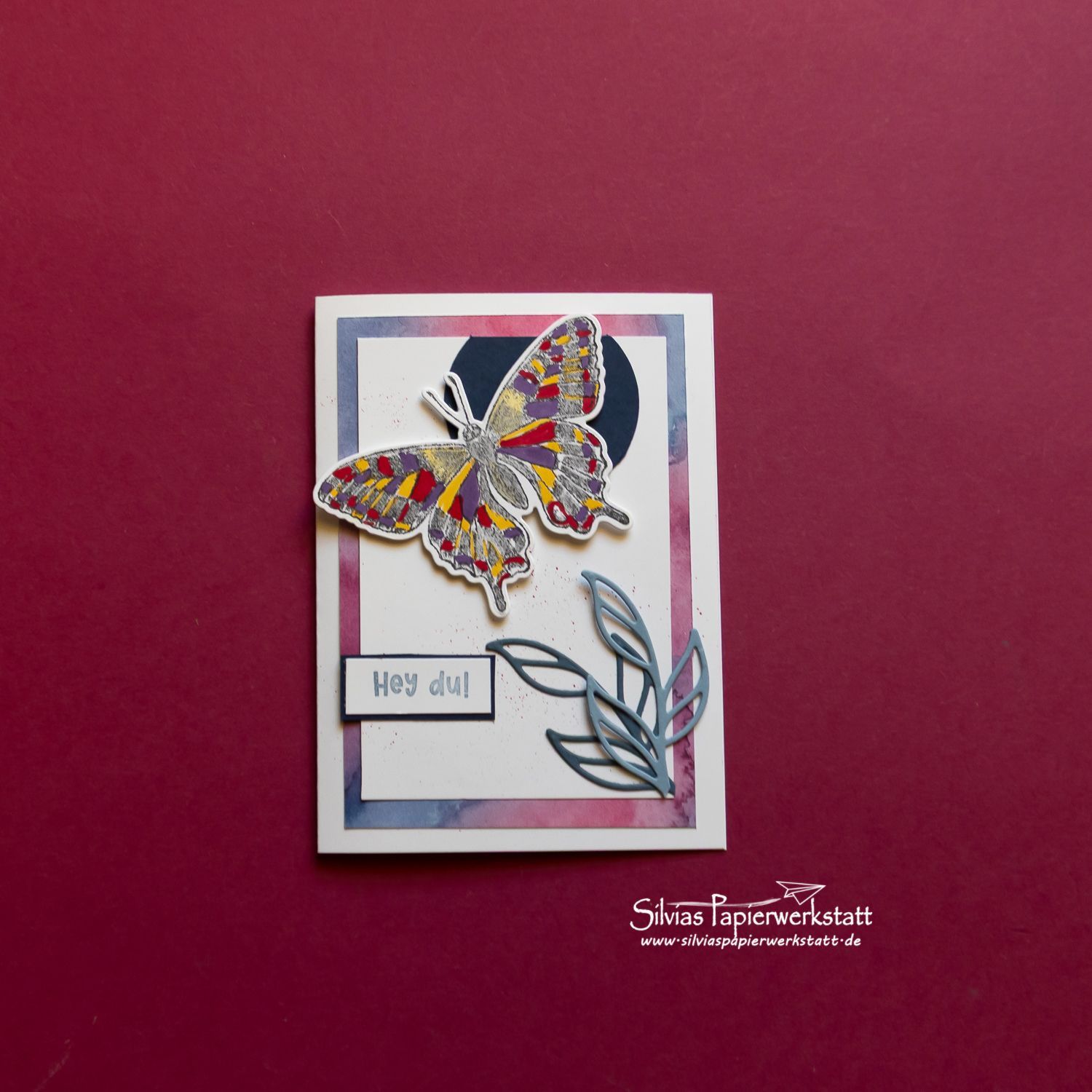 Karte mit Schmetterling