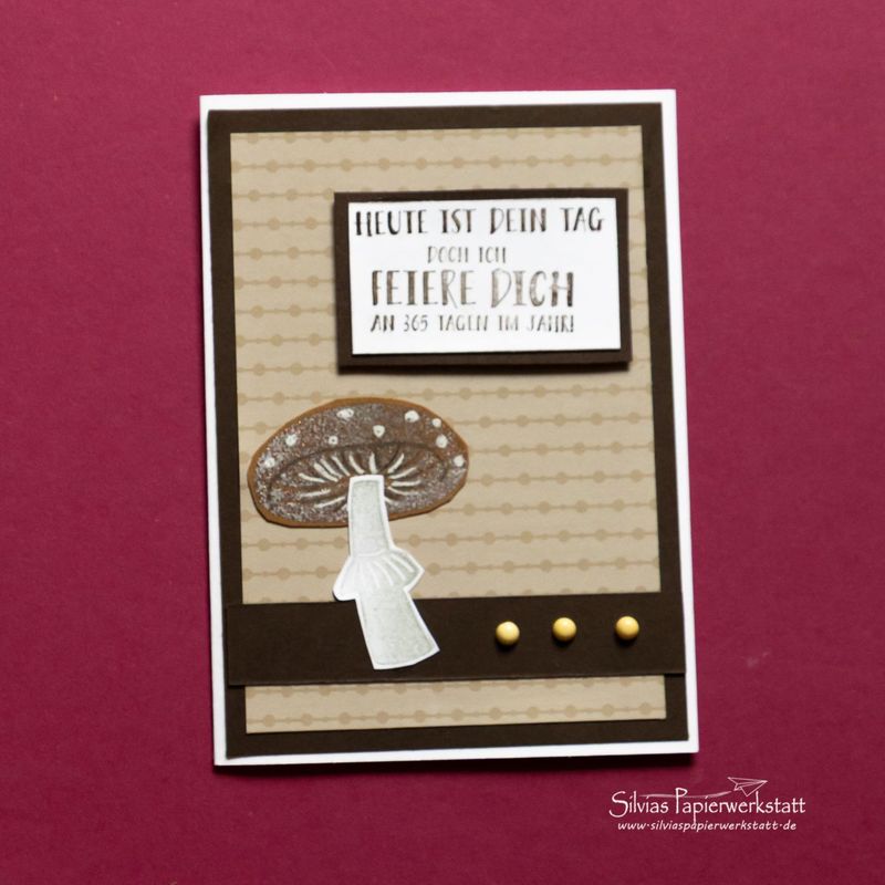 Karte mit Glückspilz Karte mit Glückspilz