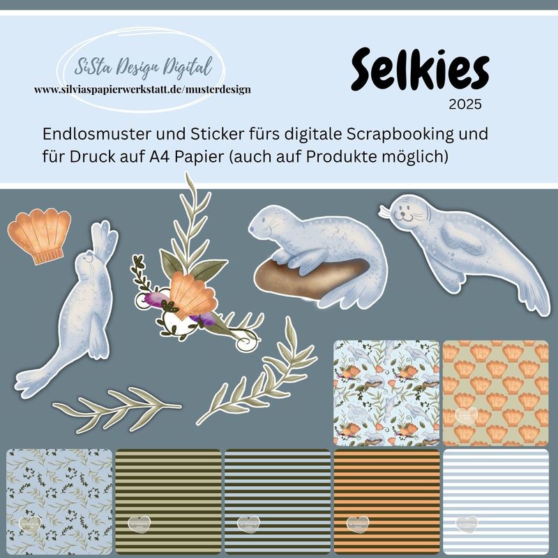 SELKIES - Sticker und Muster für digitale und analoge Projekte SELKIES - Sticker und Muster für digitale und analoge Projekte
