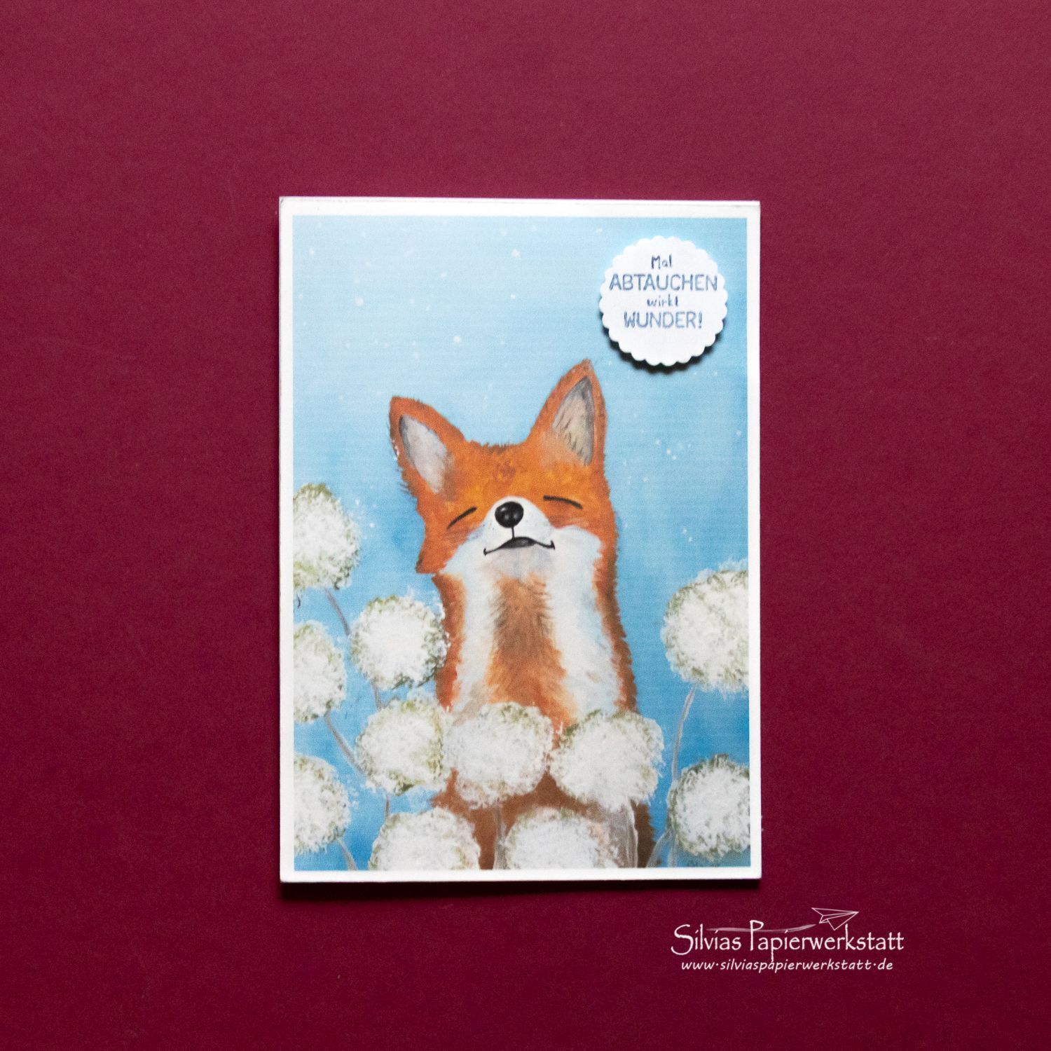 Fuchs mit Pusteblumen