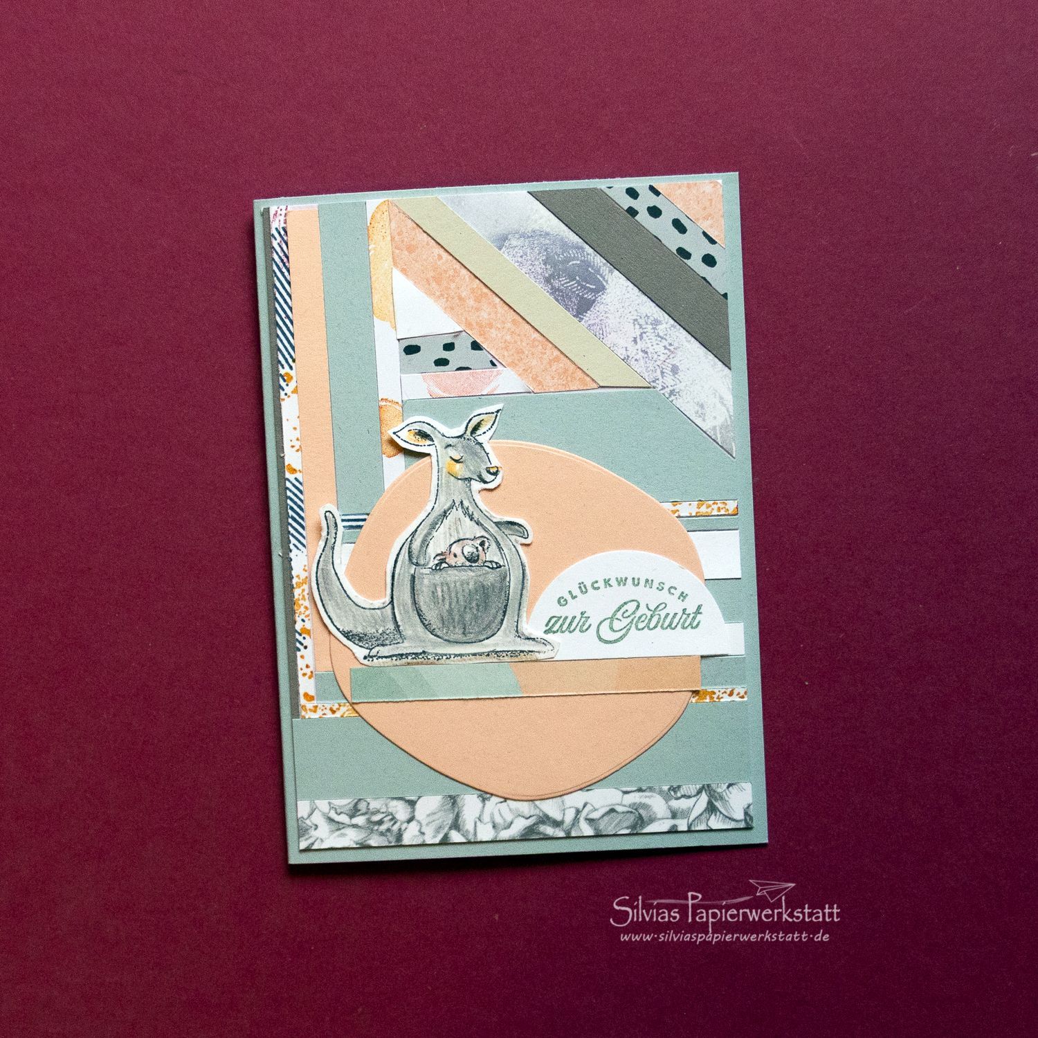 Zarte Streifen mit Känguru