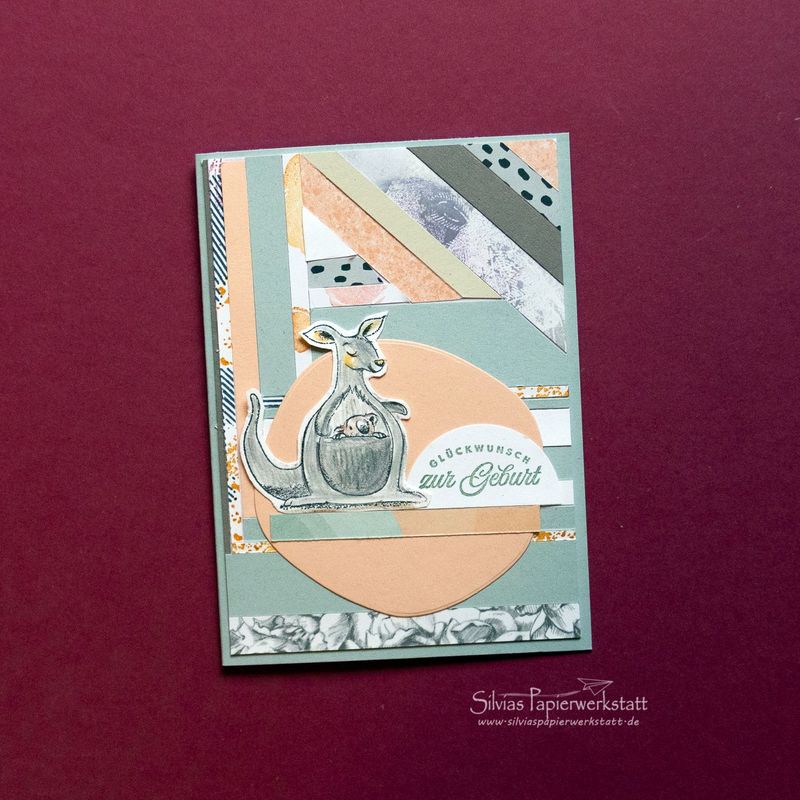 Zarte Streifen mit Känguru