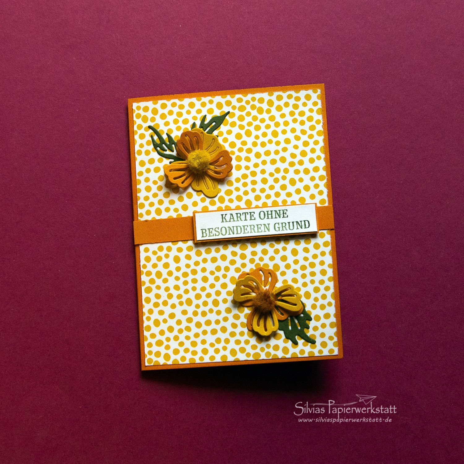 Karte ohne besonderen Grund mit Blüten