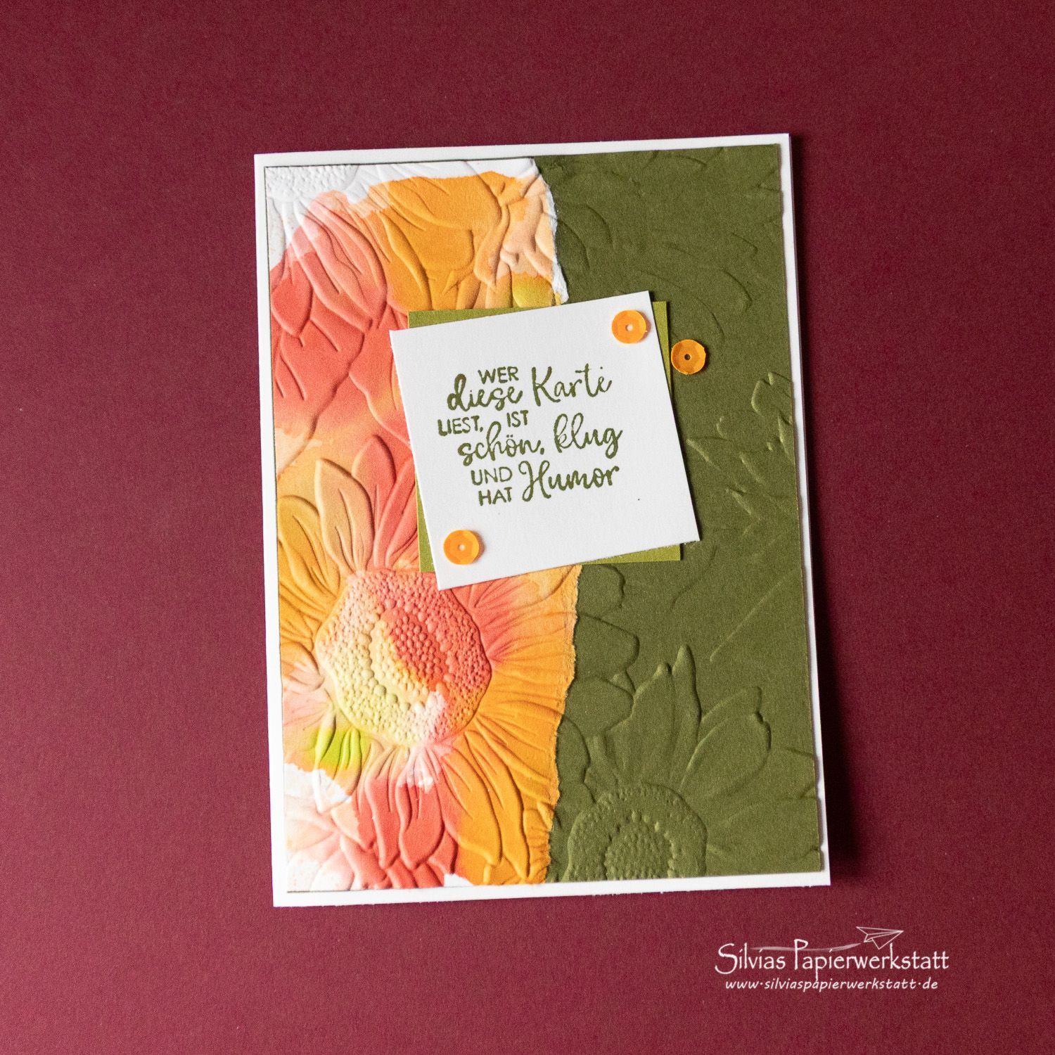 Geprägte Sonnenblumen