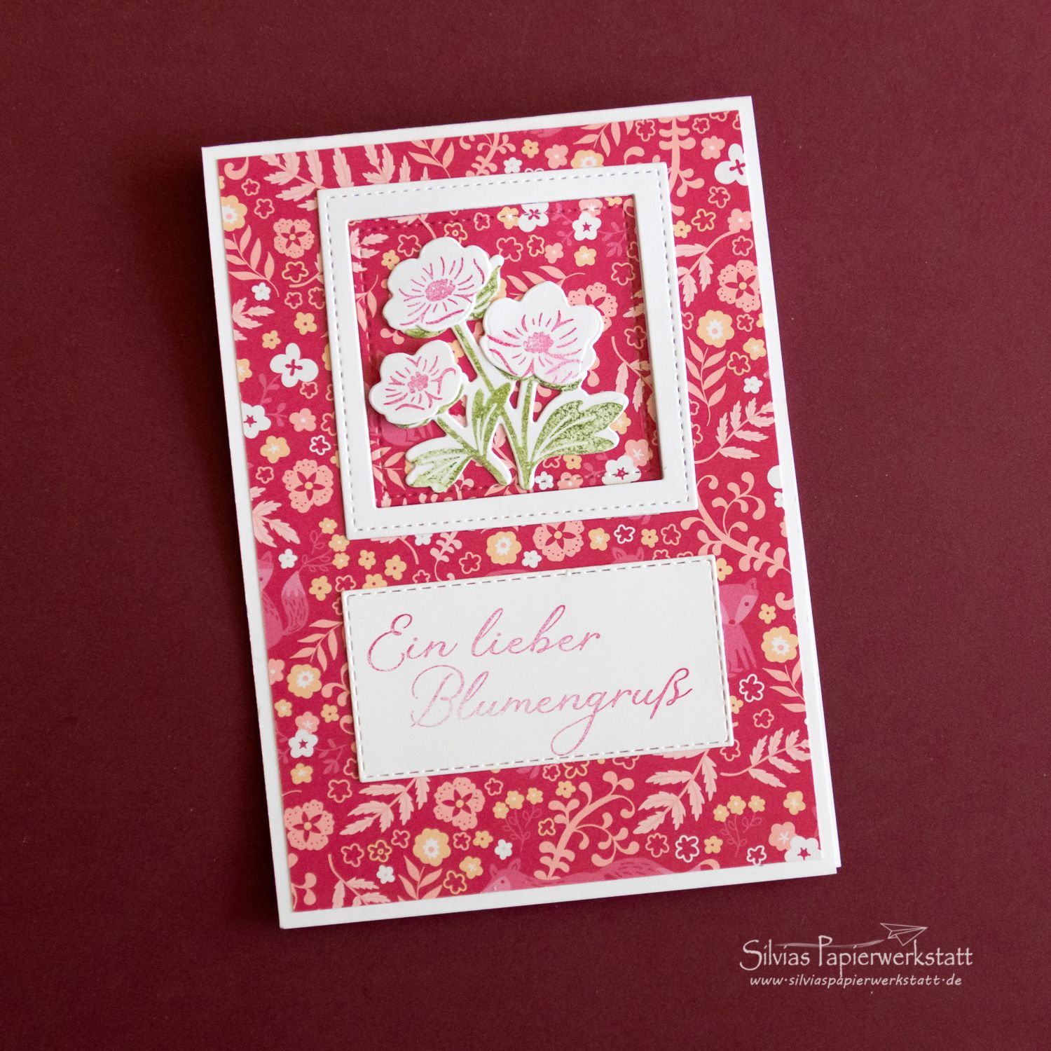 Blumengruß in Pink und Rosa