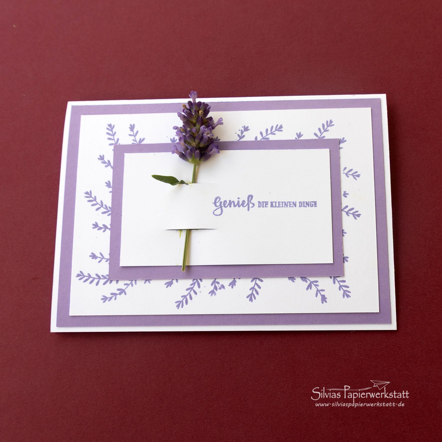 Karte mit Lavendel Karte mit Lavendel