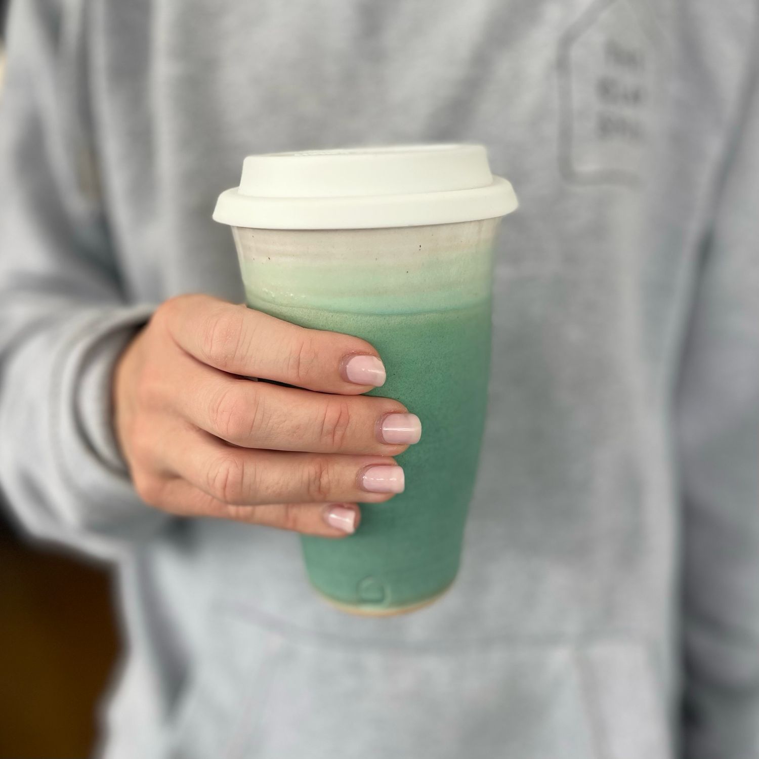 12oz Travel Cup in Sage Leaf