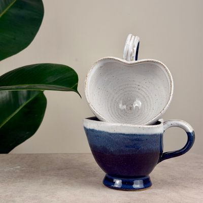 Night Sky Heart Shaped Cup - 10oz