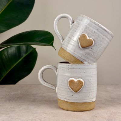 White Heart Mug