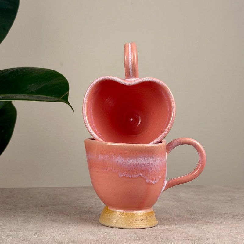 Pink Heart Shaped Cup - 7oz