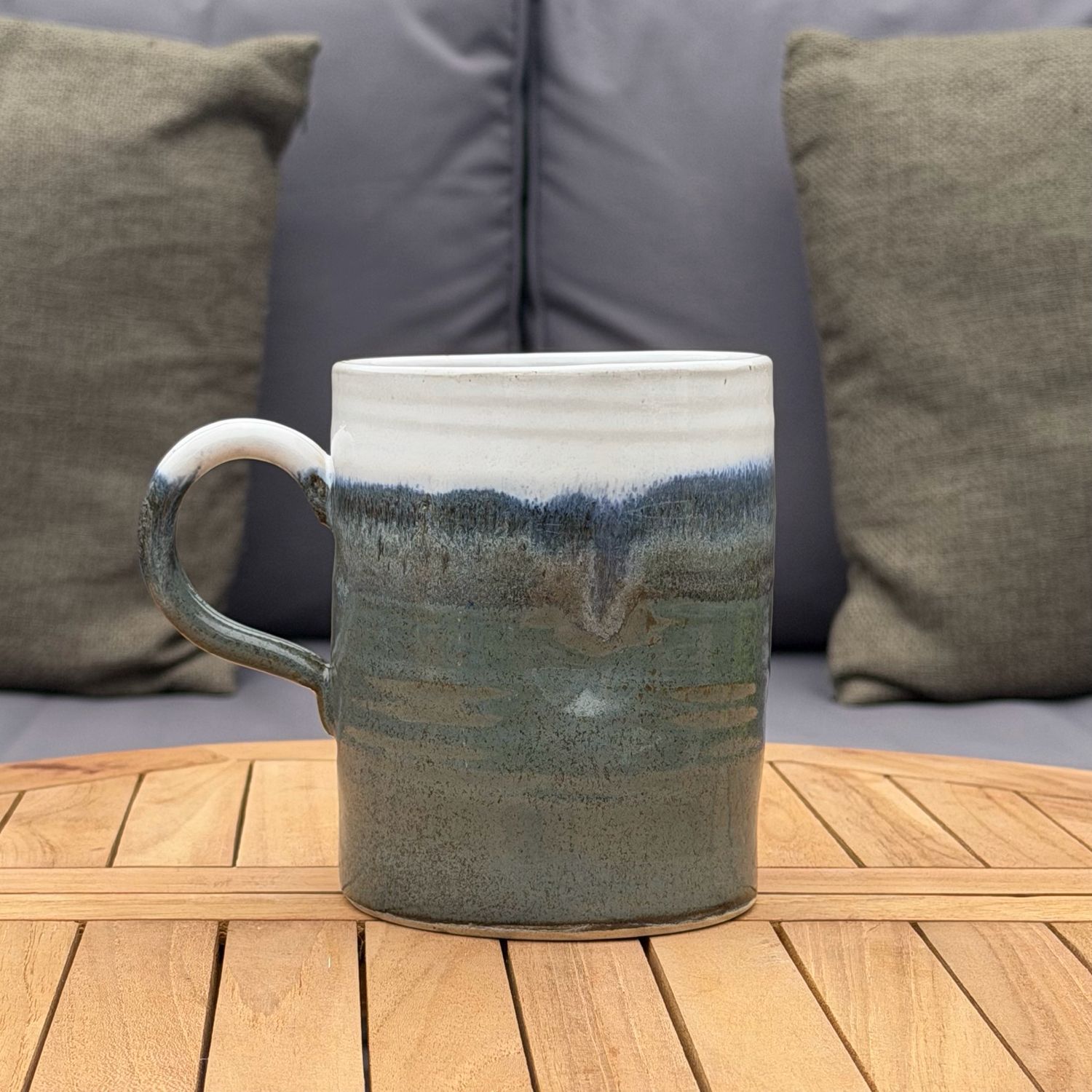 Glossy Grey Pint Mug