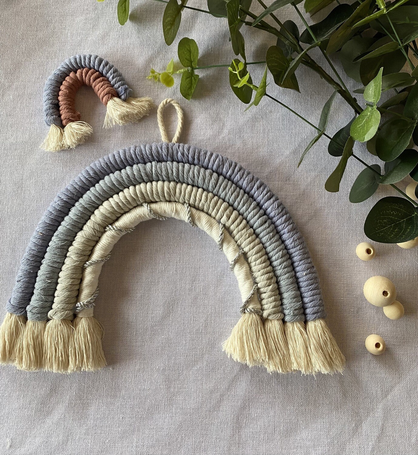 Winter Blue Macrame Rainbow
