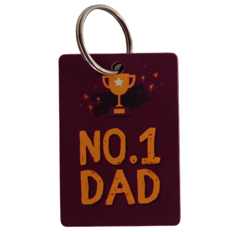 NO 1 DAD KEYRING (5 x 3.5cm)