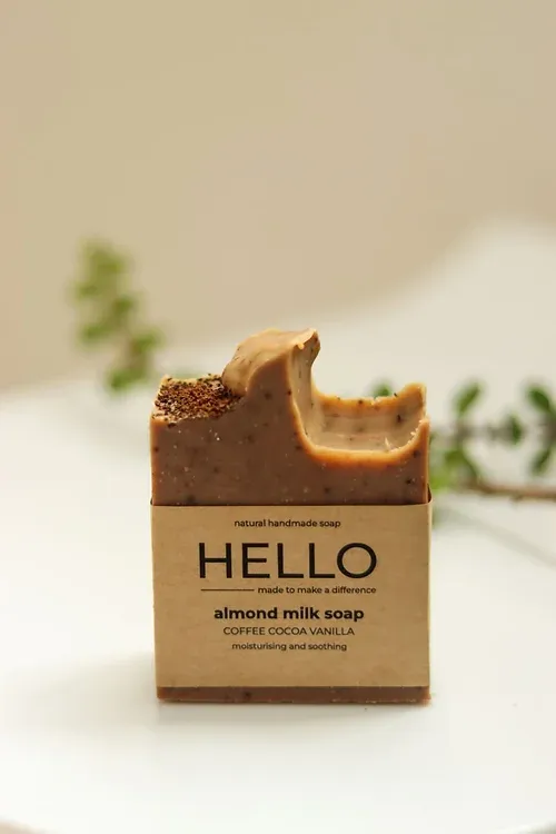 COFFEE, COCOA &amp; VANILLA ALMOND MILK SOAP BAR