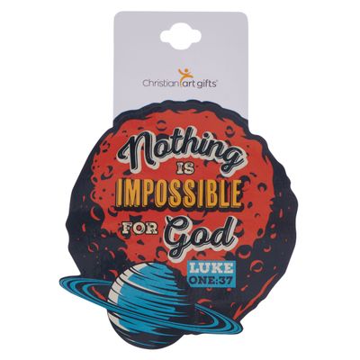 BE STRONG &amp; COURAGEOUS SPACE COLLECTION NOTHING IS IMPOSSIBLE STICKER (106 x 63mm)