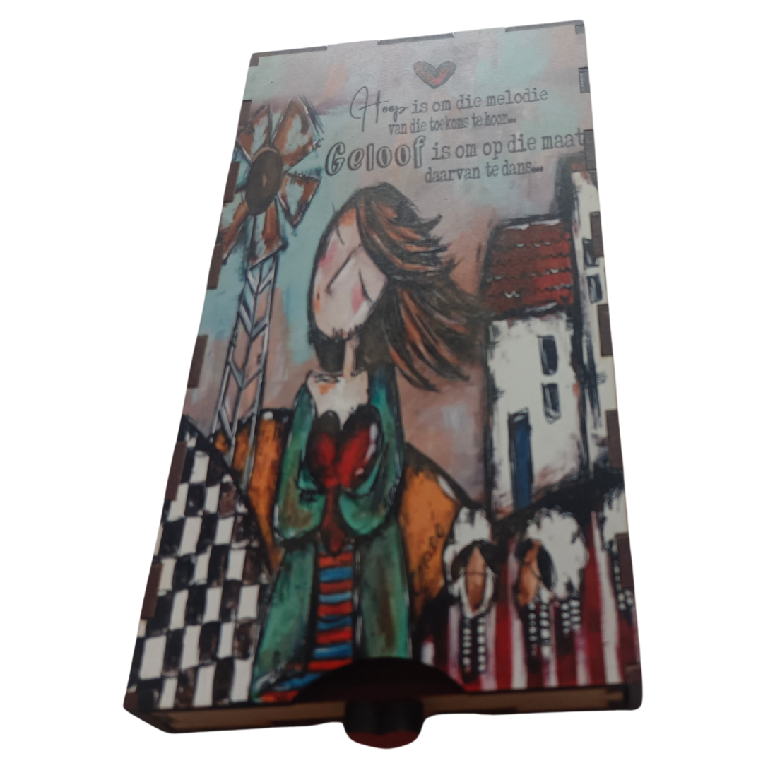 HOOP IS OM DIE MELODIE VAN DIE TOEKOMS TE HOOR CHOCOLATE BOX (20.5 x 10.5cm)