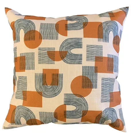 OCHRE RAIL ROAD SCATTER CUSHION (60 x 60cm)