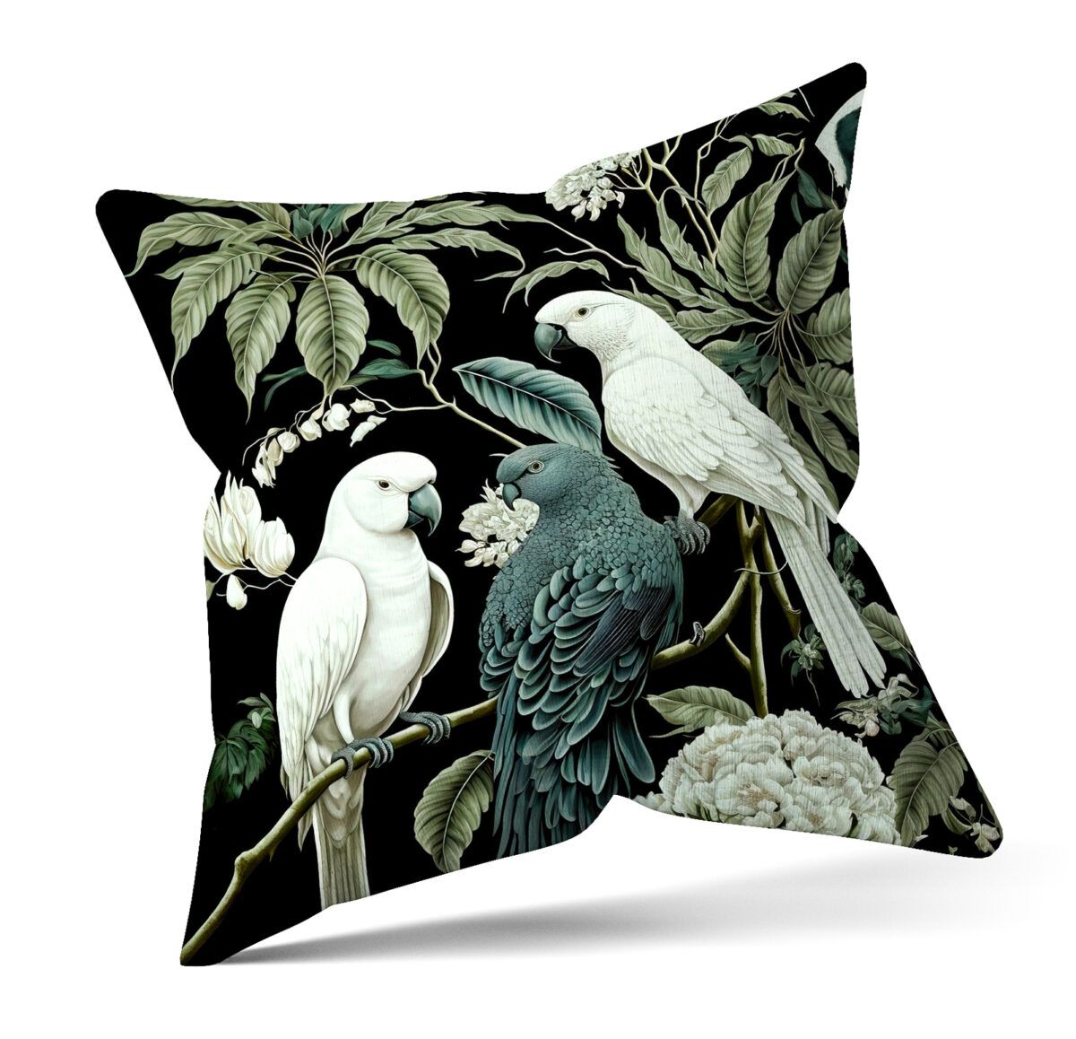 TROPICAL BIRDS SCATTER CUSHION (COVER ONLY) (60 x 60cm)