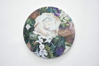 ROSE BOUQUET CERAMIC COASTER CA25 (10.7cm)