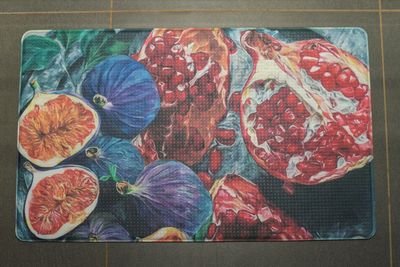 FIGS &amp; POMEGRANATES KITCHEN MAT PVC MEMORY FOAM KM06