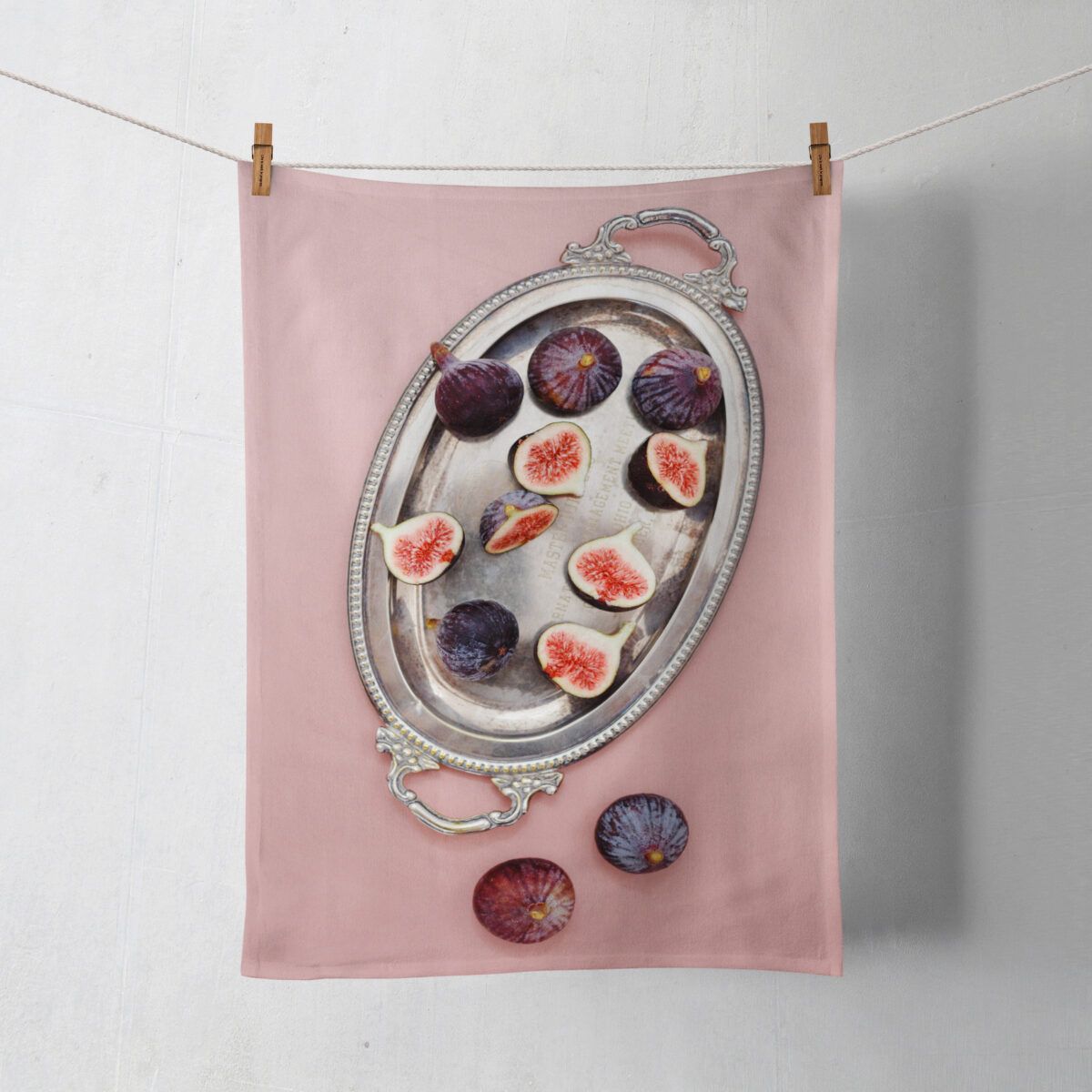 PINK FIGS BROODLAPPIE/FOOD TOWEL MOCK LINEN (700 x 500mm)