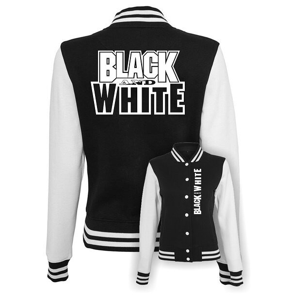 Rauteby027 Black and White College Jacke