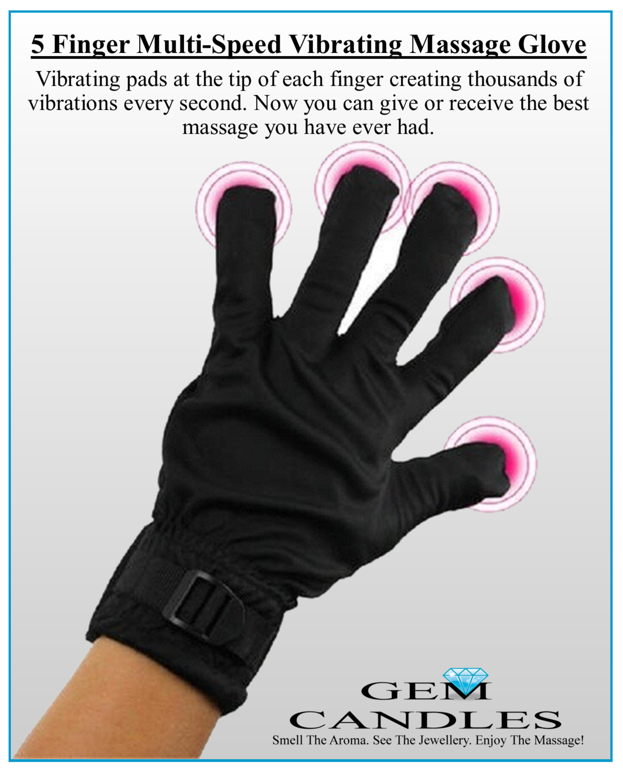 6 Function Waterproof Vibrating Massage Glove