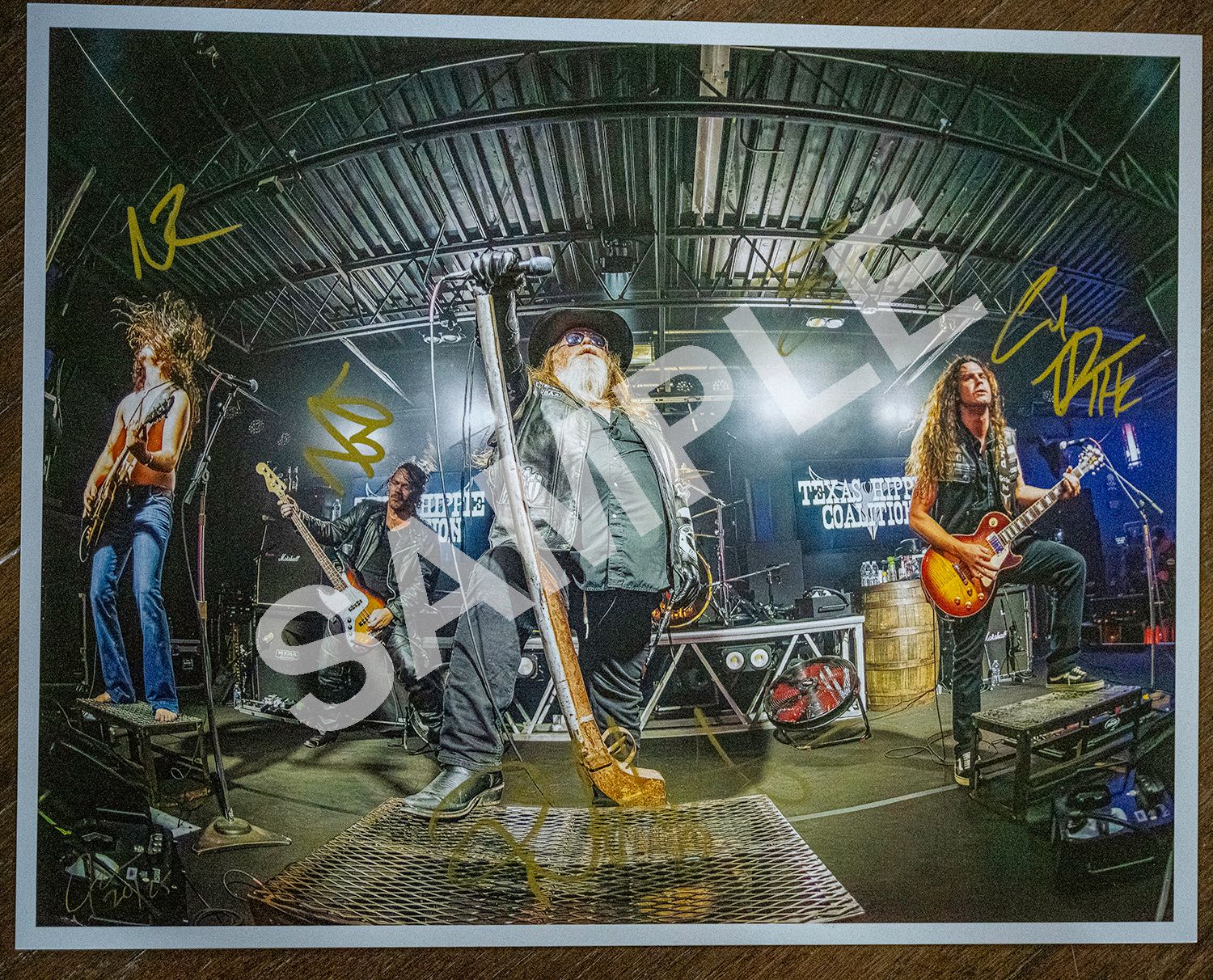 Texas Hippie Coalition signed and numbered photo