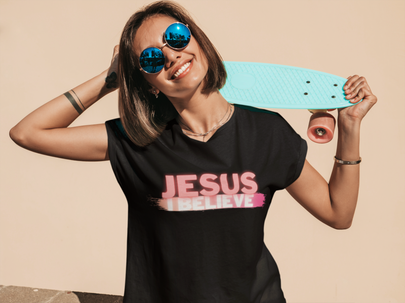 Jesus I Believe Black Shirt