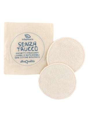 La Saponaria 3 Bio-Baumwoll-Make-up-Entfernungs-Pads