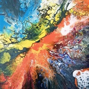 Acryl Pouring Universum