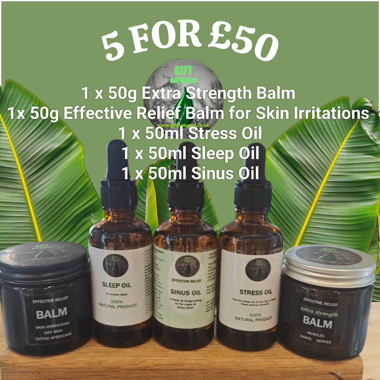 5 FOR £50