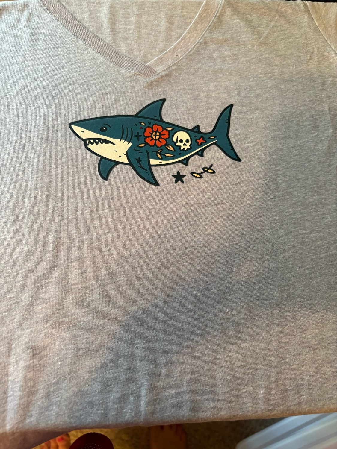 Women’s T-Shirt with image of Shark W/Tattoo