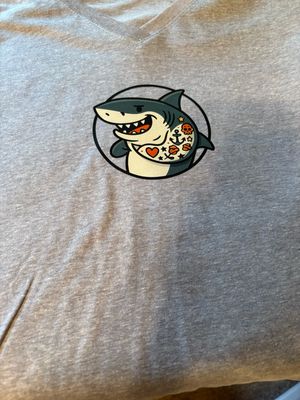 Women’s T-Shirt with image of Shark w/Arm Sleeve Tattoo