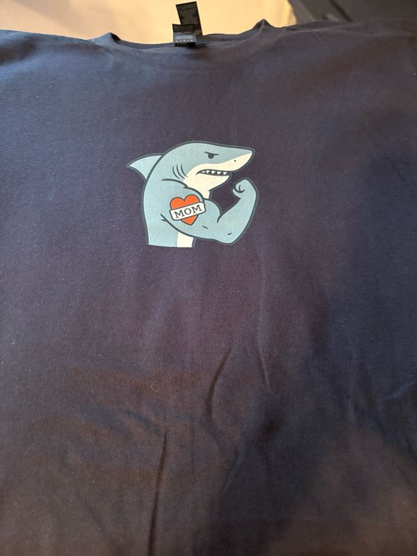 Women’s T-Shirt with image of Shark w/Mom Tattoo