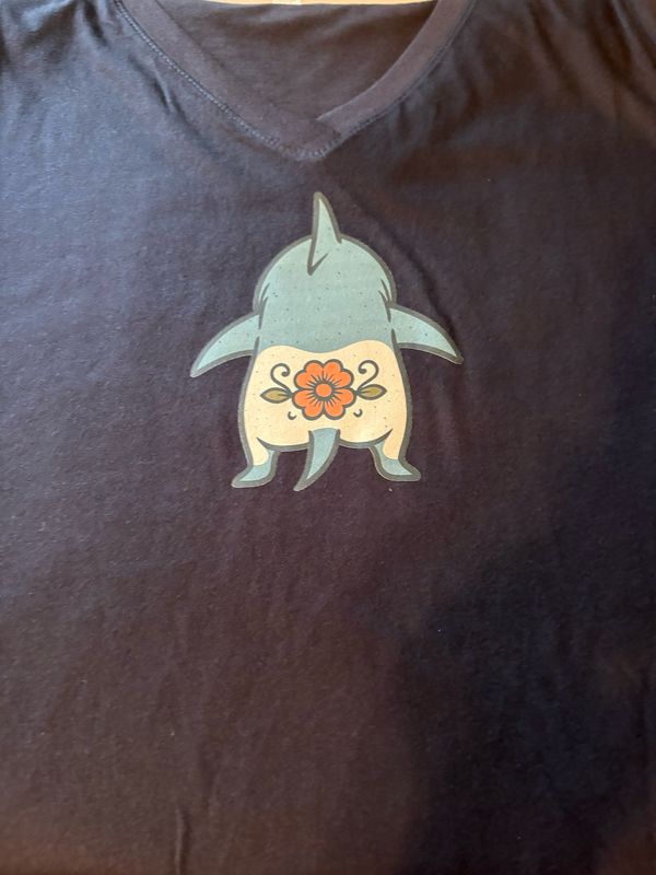 Women’s T-Shirt with image of a Shark w/Tramp Stamp