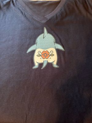 Women’s T-Shirt with image of a Shark w/Tramp Stamp