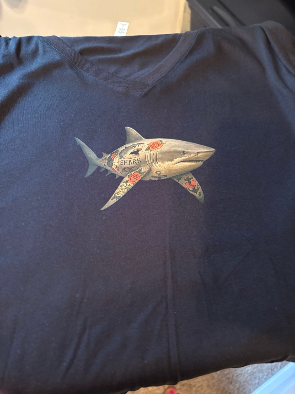 Women’s T-Shirt with image of Bullshark Fully Tattooed