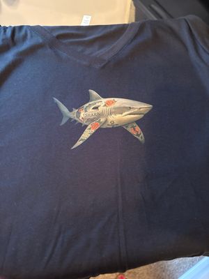 Women’s T-Shirt with image of Bullshark Fully Tattooed