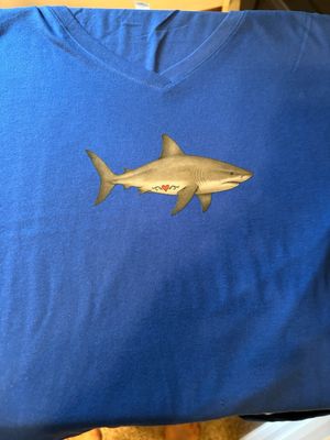 Women’s T-Shirt with image of Bullshark w/Tramp Stamp